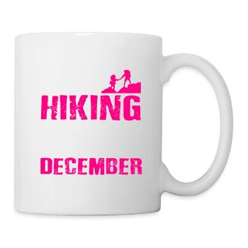 Real Hiking Ladies Are Born In December Retro - Mug - white - Right