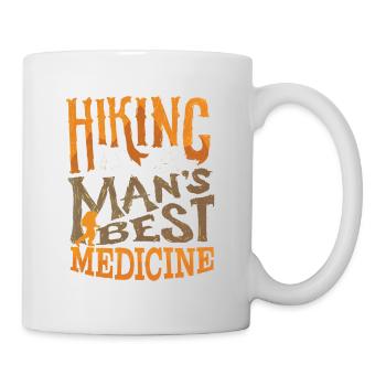 Hiking Is A Man's Best Medicine Awesome Hiker - Tasse - Weiß - Rechts