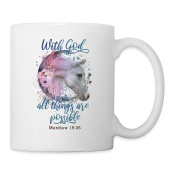 Christian Quotes Horses - Mug - white - Right