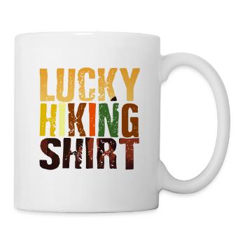 Cool Retro LUCKY Hiking Shirt Designs impressionnants - Mug blanc - blanc - Droite