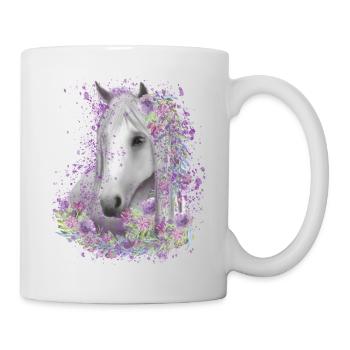 Horse Watercolor Horse Motif - Mug - white - Right