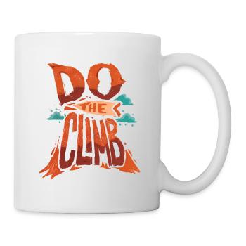 Do The Climb Modern Retro Hiking T-Shirt Present - Mug - white - Right