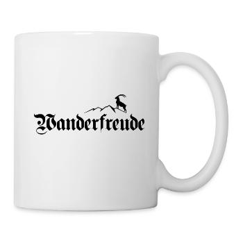 Wanderfreude Erzgebirge Wandern Berg - Tasse - Weiß - Rechts