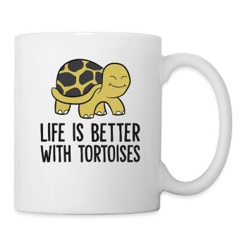 La vie est meilleure avec les tortues - Mug blanc - blanc - Droite