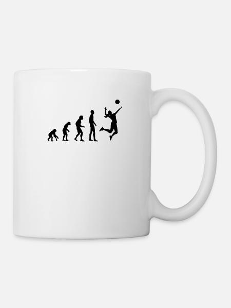 Volleyball Evolution - Tasse - Weiß