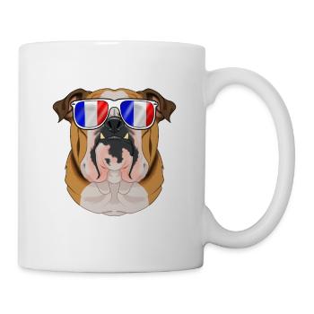 Deutsch Bulldog France Sunglasses I French Flag - Mug - white - Right
