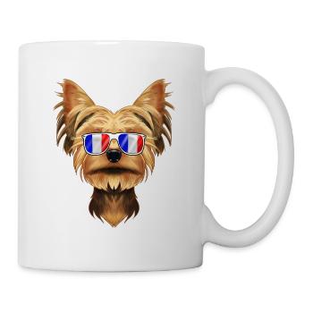 Yorkshire Terrier France Sunglasses I French Flag - Mug - white - Right