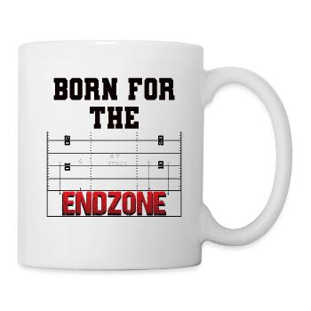 Born For The Endzone! - American Football T-Shirt - Tasse - Weiß - Rechts