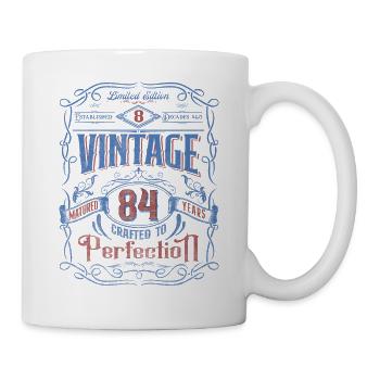 Vintage Crafted To Perfection 84th Birthday - Mug - white - Right