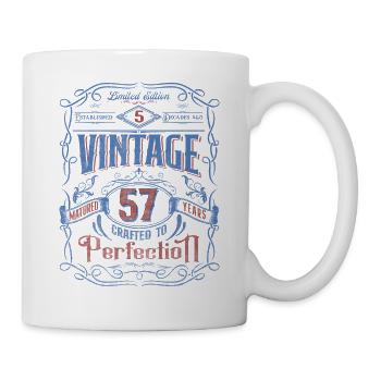 Vintage Crafted To Perfection 57th Birthday - Mug - white - Right