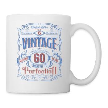 Vintage Crafted To Perfection 60th Birthday - Tasse - Weiß - Rechts