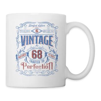 Vintage Crafted To Perfection 68th Birthday - Mug - white - Right