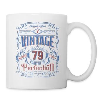 Vintage Crafted To Perfection 79th Birthday - Mug - white - Right