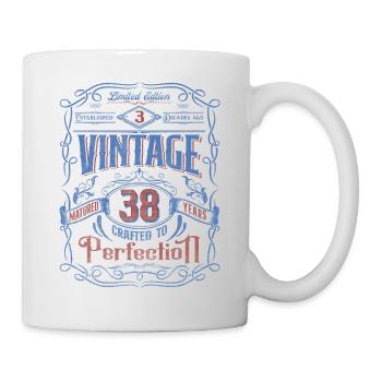 Vintage fabriqué à la perfection 38e anniversaire - Mug blanc - blanc - Droite