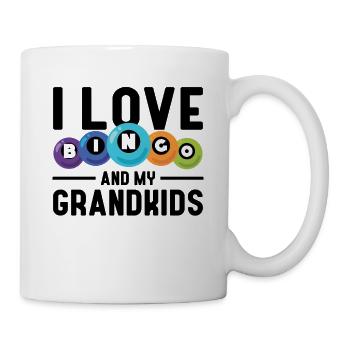 I Love Bingo And My Grandkids Lustiges Bingo - Tasse - Weiß - Rechts