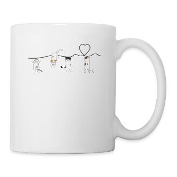 Cat Heartbeat Heart Cat Lovers Cat Ownership - Mug - white - Right