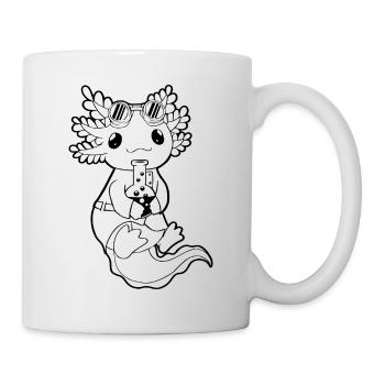 Biopunk Kawaii Cute Axolotl Scientist - Mug - white - Right