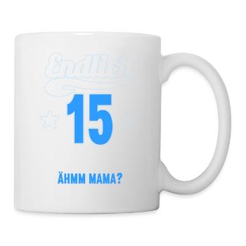 15 Jahre ich weiß kann alles Äh mama 15 Geburtstag - Tasse - Weiß - Rechts