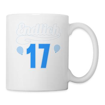 Endlich 17 aber Eltern leben bei mir 17 Geburtstag - Tasse - Weiß - Rechts