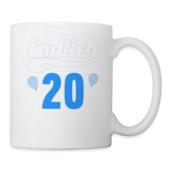 Endlich 20 aber Eltern leben bei mir 20 Geburtstag - Tasse - Weiß - Rechts
