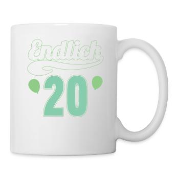 Endlich 20 aber Eltern leben bei mir 20 Geburtstag - Tasse - Weiß - Rechts