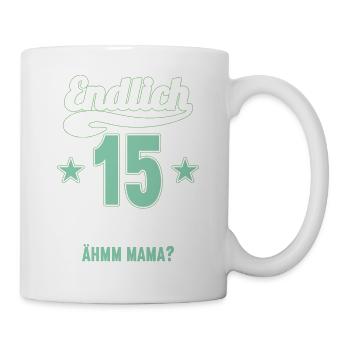 15 Jahre ich weiß kann alles Äh mama 15 Geburtstag - Tasse - Weiß - Rechts