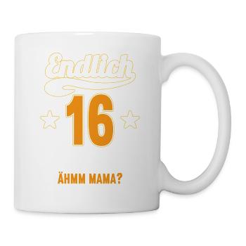16 Jahre ich weiß kann alles Äh mama 16 Geburtstag - Tasse - Weiß - Rechts
