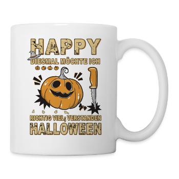 KÜRBIS HAPPY HALLOWEEN - Tasse - Weiß - Rechts