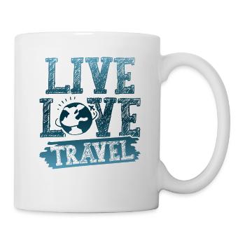 leben lieben reisen - Tasse - Weiß - Rechts