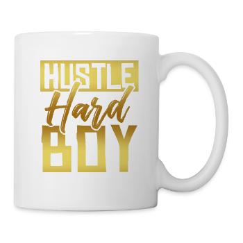 boy young hustle hard - Mug - white - Right