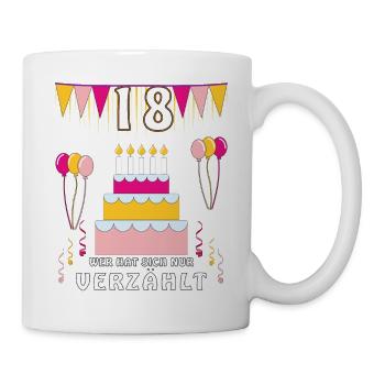 GEBURTSTAG 18 - Tasse - Weiß - Rechts