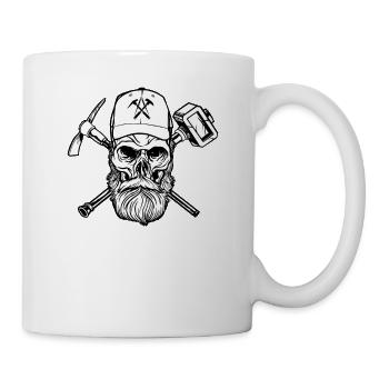 Ruhrpott Bergwerk Hammer & Eisen Pott Kohlewerk - Tasse - Weiß - Rechts