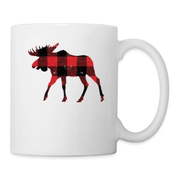 Buffalo Plaid Elch Matching Familie Weihnachten - Tasse - Weiß - Rechts