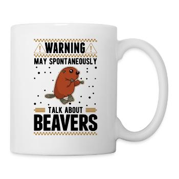 May spontaneously talk about Beavers Biber - Tasse - Weiß - Rechts