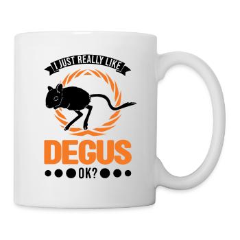 J’aime vraiment Degus, ok - Mug blanc - blanc - Droite