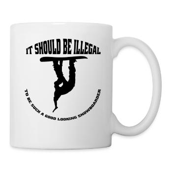 Snowboard Snowboarder Saying Winter Sports - Mug - white - Right