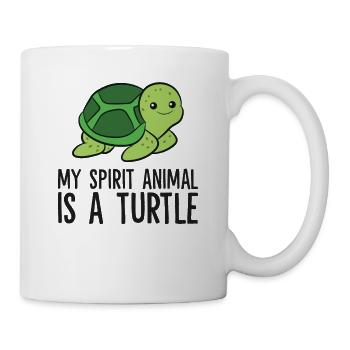 Lustige Schildkröte Liebhaber Mein Geist Tier ist - Tasse - Weiß - Rechts