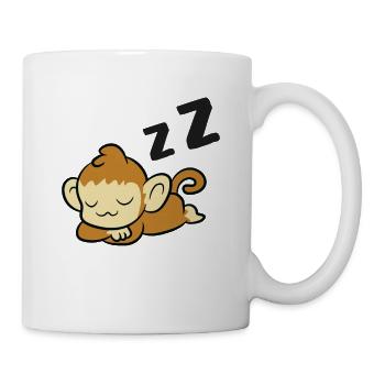 Singe endormi Singe fatigué Singe fatigué - Mug blanc - blanc - Droite
