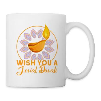 Diwali Hindus Sikh Fest der Lichter Geschenk - Tasse - Weiß - Rechts