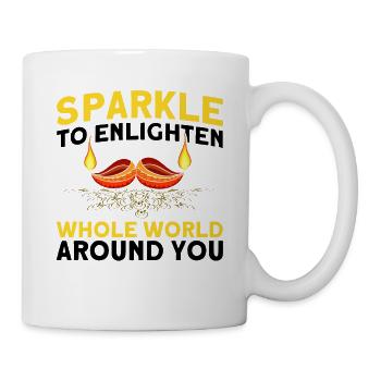 Diwali Hindus Sikh Fest der Lichter Geschenk - Tasse - Weiß - Rechts