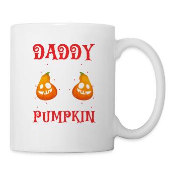 DADDY Of The Two Cutest Pumpkin Cool T-Shirt - Tasse - Weiß - Rechts