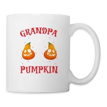GRANDPA Of The Two Cutest Pumpkin T-Shirt - Tasse - Weiß - Rechts