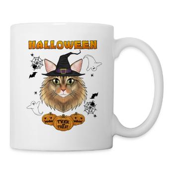 Siberian Cat Lover I Happy Halloween - Mug - white - Right