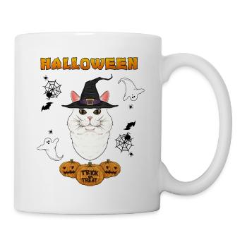 Turkish Angora Cat Lover I Happy Halloween - Mug - white - Right