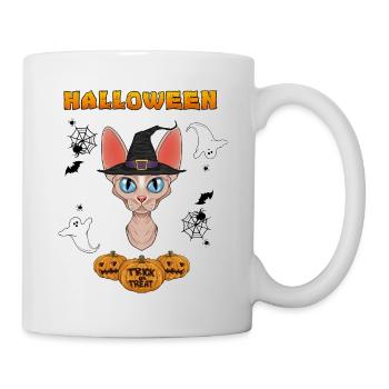 Sphynx Cat Lover I Happy Halloween - Tasse - Weiß - Rechts