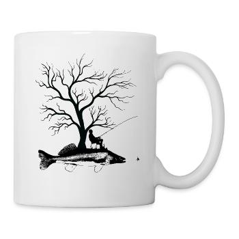 Arbre graphique - Sandre de poisson - Mug blanc - blanc - Droite