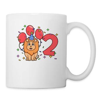 With Lion - Children's Birthday 2 Years - Mug - white - Right