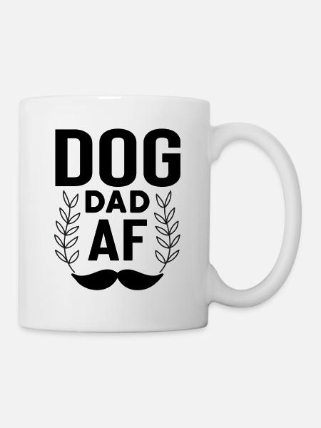 Hund Papa Af - Tasse - Weiß