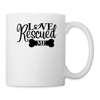 Love saved me dogs - Mug - white - Right