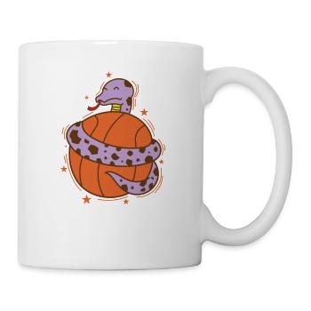 Snake with Basketball Reptile Animal Zoo - Mug - white - Right